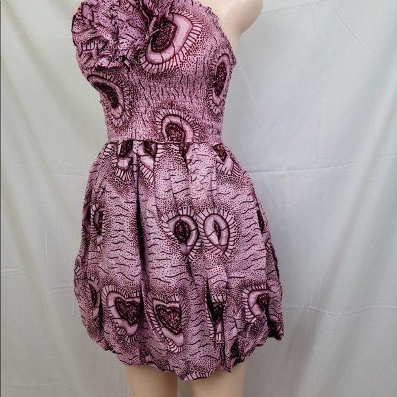 NWOT Mini Bubble African Print Dress - Picture 3 of 8